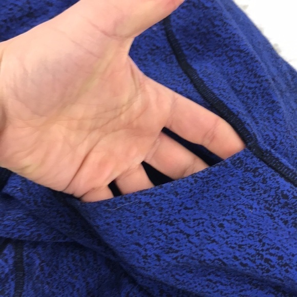 Lululemon Speed Tight V Power Luxtreme Spray Jacquard Sapphire Blue Black - Picture 6 of 9